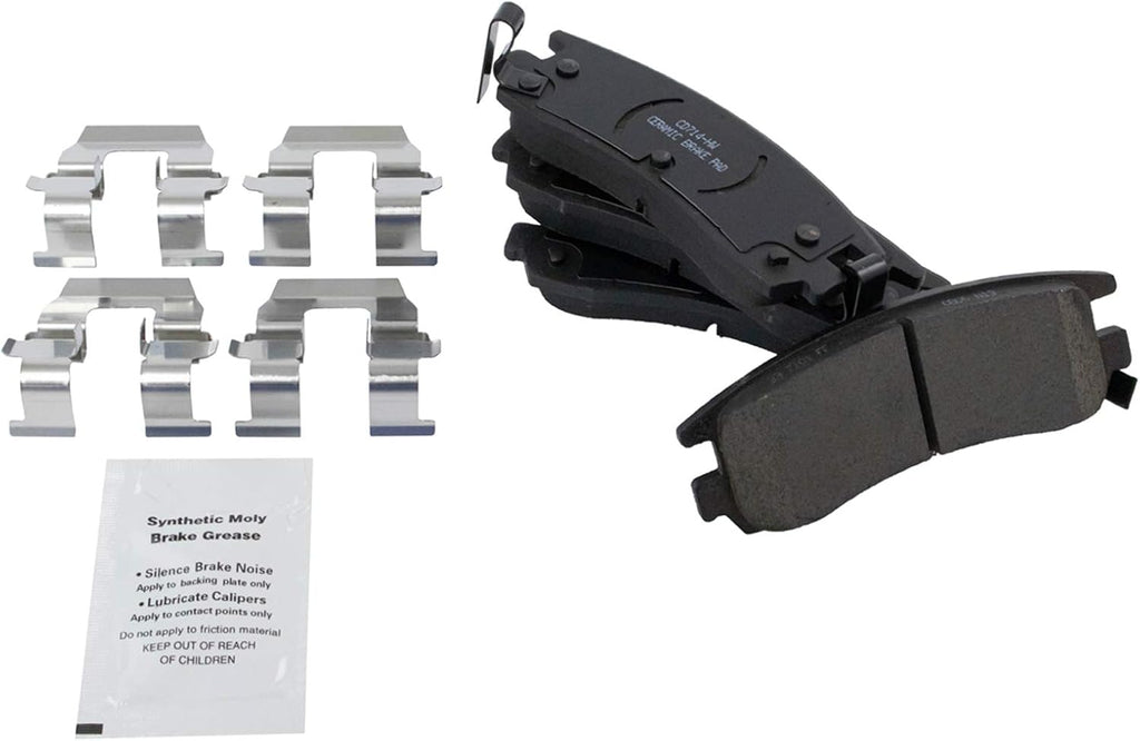 TRQ Front and Rear Brake Pad and Rotor Set Ceramic Compatible with 1991-1992 Saturn SC 1993-1998 SC1 SC2 1991-1998 SL SL1 SL2 SW1 SW2
