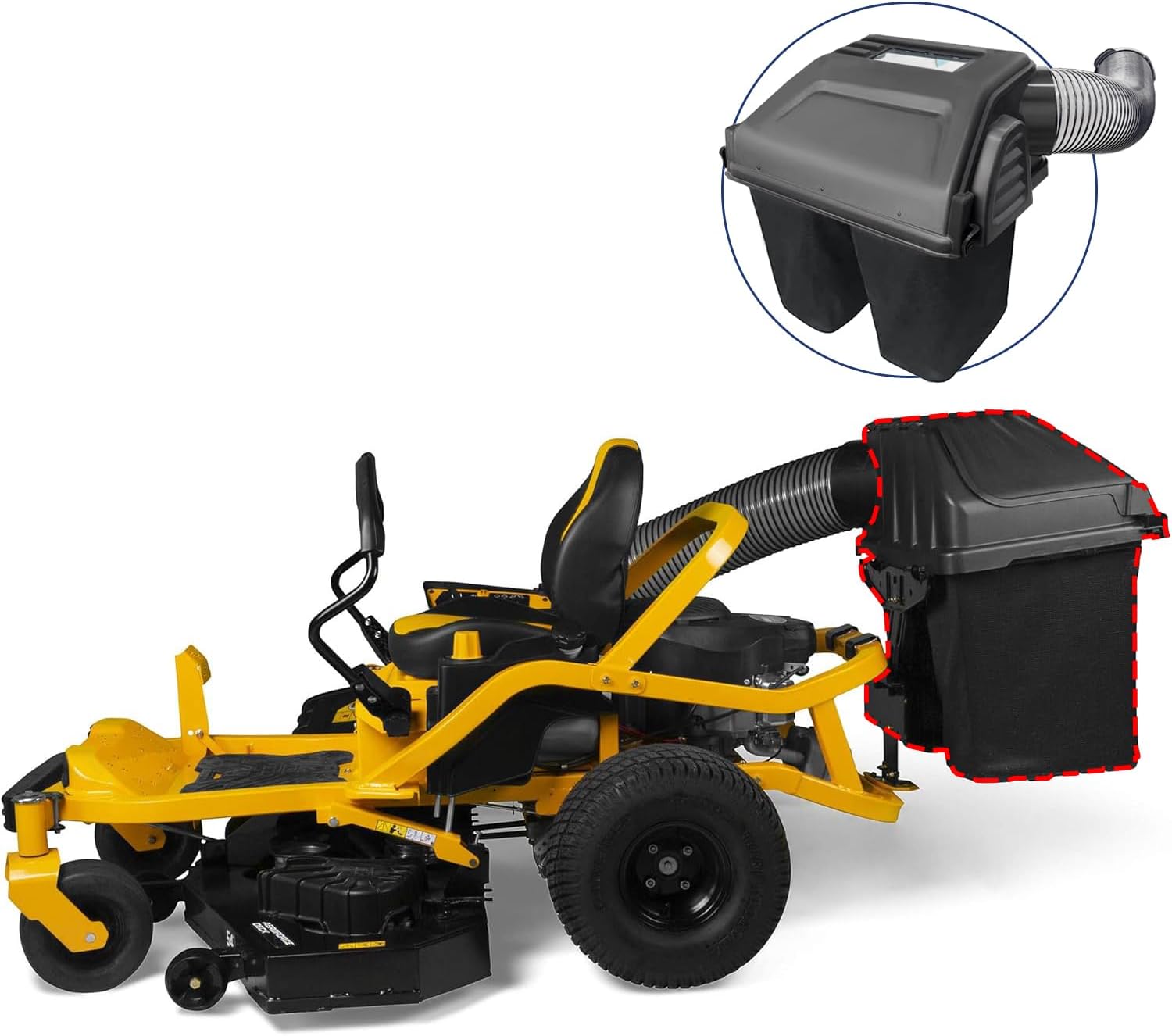 (Note:NO Bagger Brackets kit) Twin Bagger/Double Bagger kit Compatible with 42-46inch Zero-Turn Lawn Mowers 36 Inch Lawn Tractors 2020 and After 36 Inch Double Bagger Riding Mowers