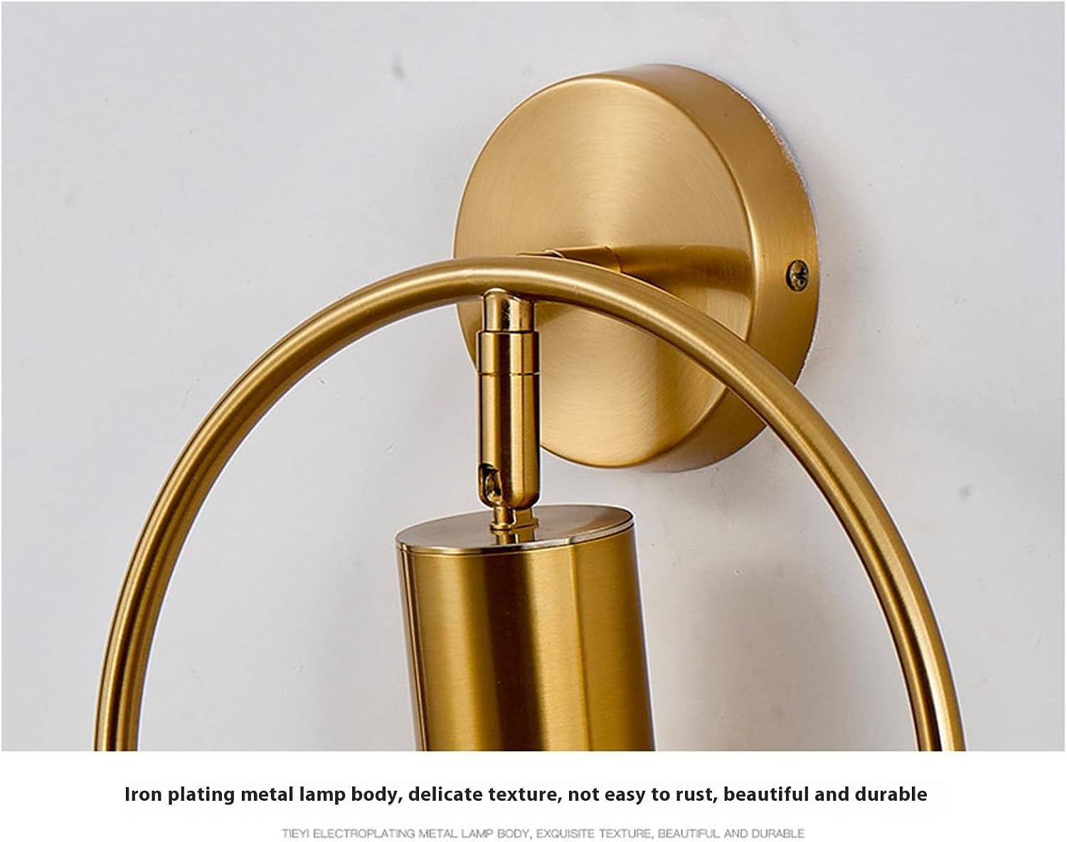 Bathroom Dresser Wall Lamp Wrought Iron Lamp Body,Ring LED Wall Sconce, d LED Wall Lights Fixture Wall Decor,Kitchen Bedroom Living Dining Rooms Corrido Lighting Fixtures
