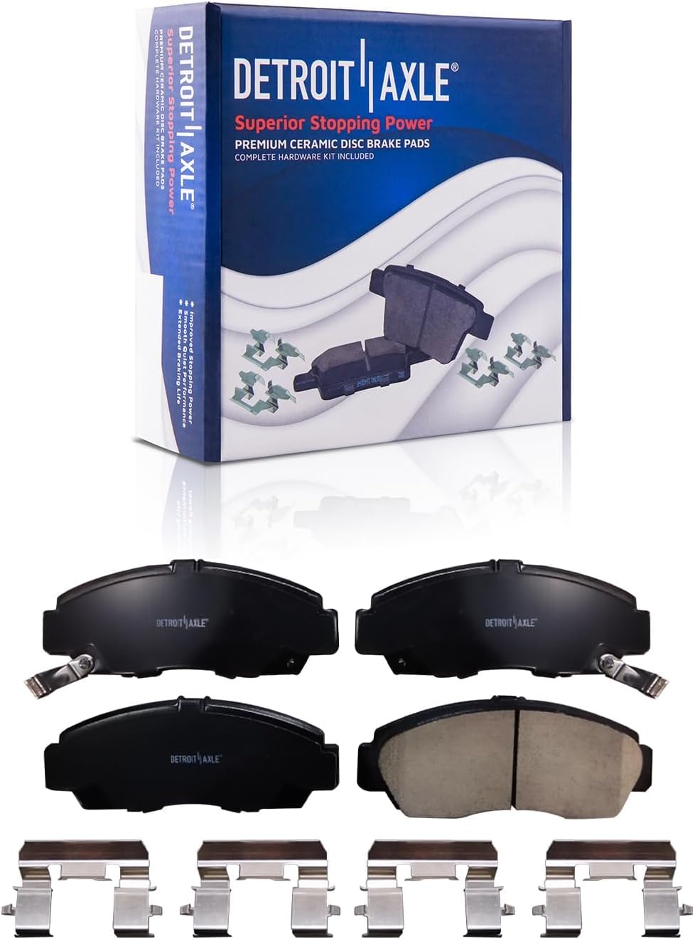 Detroit Axle - Brake Kit for 2004-2008 Acura TSX 2003-2007 Honda Accord, Drilled & Slotted Disc Brake Rotors Ceramic Brake Pads Replacement : 11.81' inch Front and 10.24' inch Rear Rotor