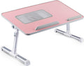 Laptop Stand Adjustable Height,Folding Laptop Table,Laptop Stand with Fan,for Bed Sofa Couch Office