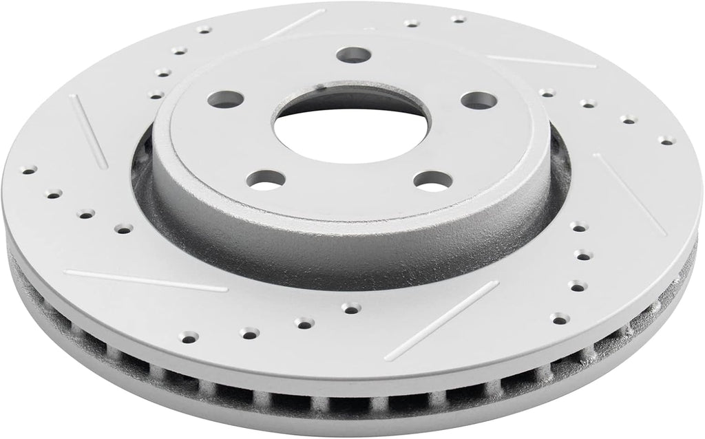 TRQ Front and Rear Performance Brake Pad & Rotor Kit, with Chemical Kit Ceramic Vented Premium G-Coated Compatible with 2012-2020 Dodge Durango Jeep Grand Cherokee