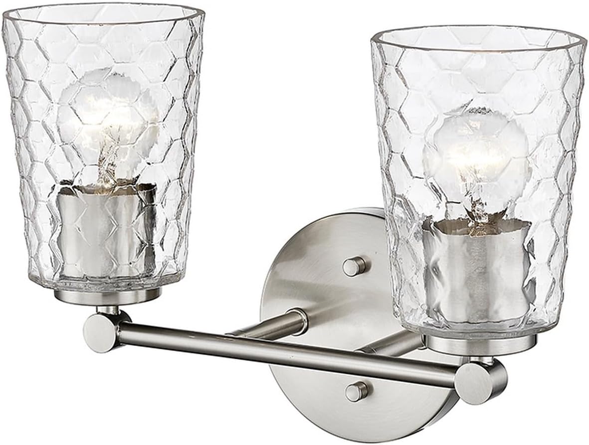 ML Lighting Ashli 2-Light Vanity Brushed Nickel
