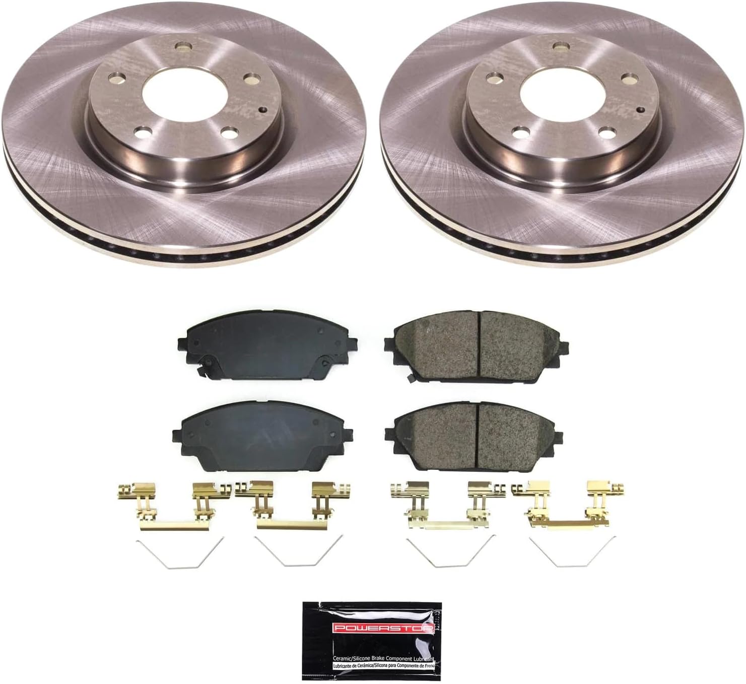 PowerStop Front Brake Kit for Mazda CX-30 2020-24 - Z17 Ceramic Brake Pads & Disc Rotors Replacement, KOE8755