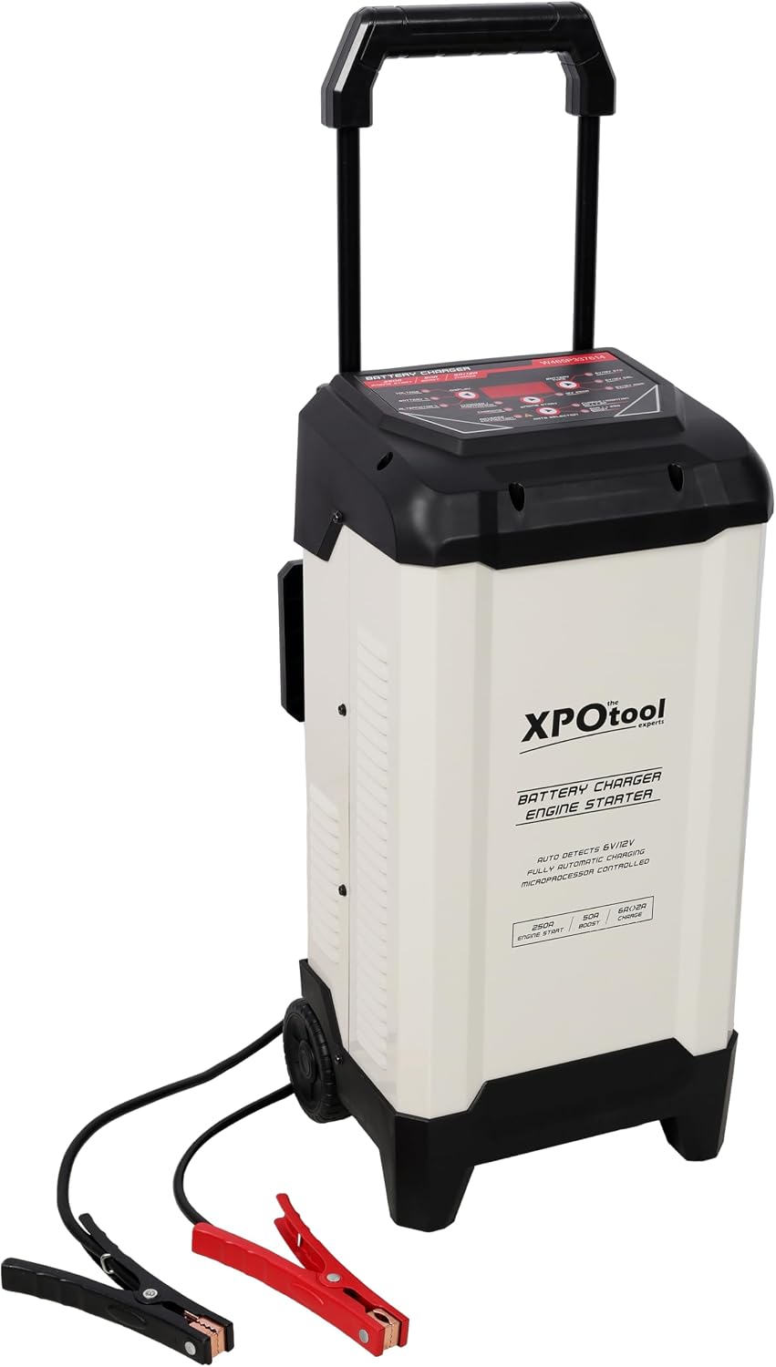 Smart Battery Charger and Maintainer, 6V and 12V 250 Amp, Fully Automatic Trickle Charger for Cars, Trucks, Motorcycles, Lawnmowers with Battery Desulfation Function, ETL Certified