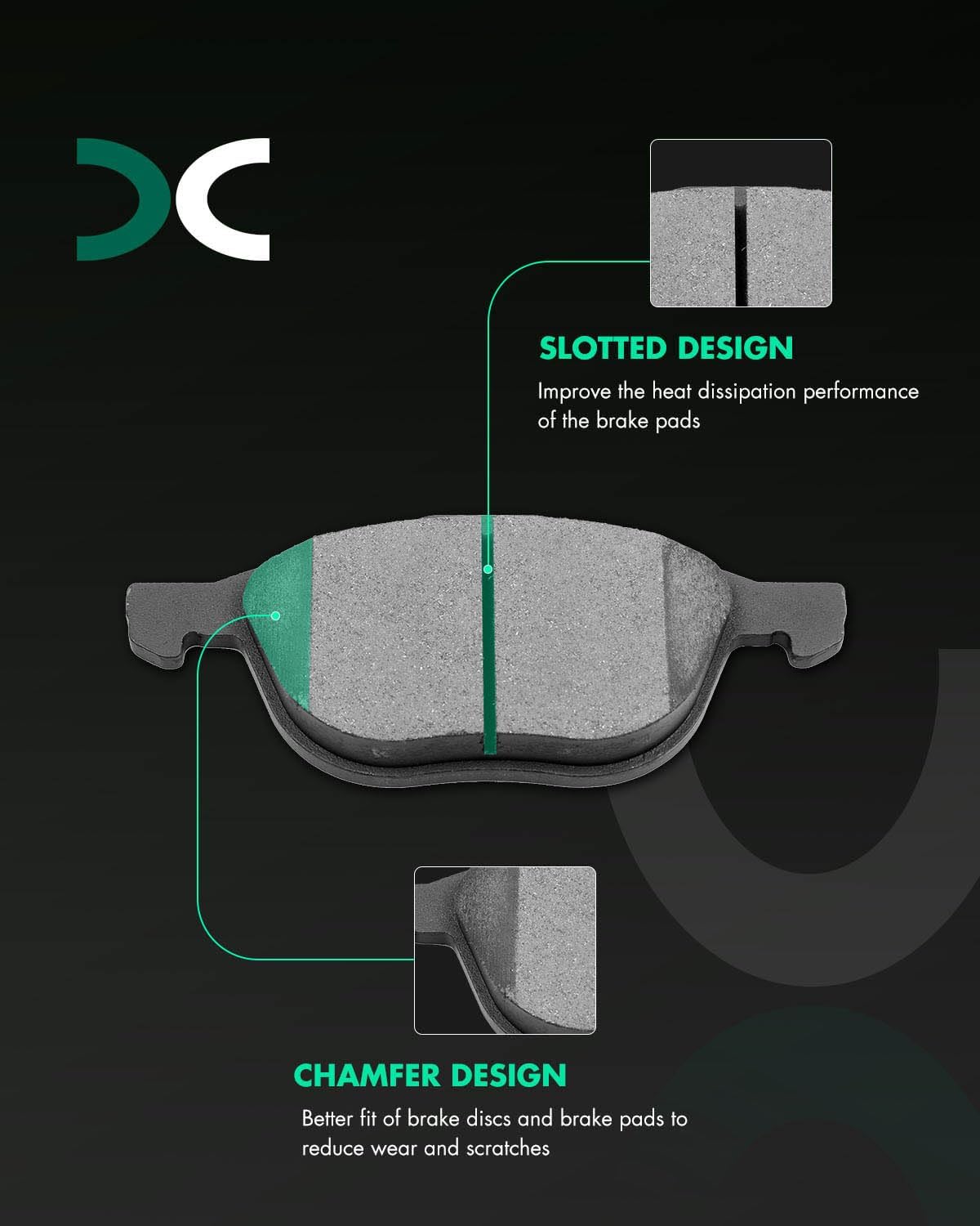 Brake and Rotors Kits,SCITOO 4pcs Brake Rotors and 8pcs Ceramic Brake Pads fit for 2004-2013 for Mazda 3