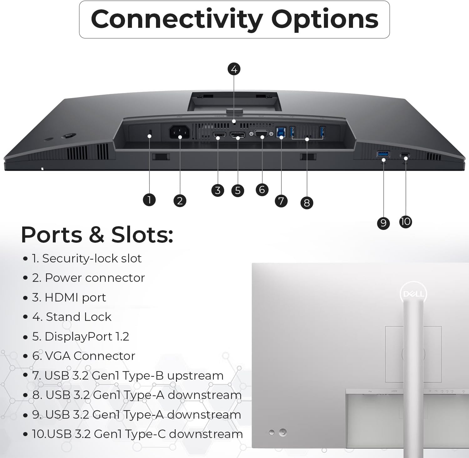 Dell P2425H Computer Monitor Screen 24' 16:9 IPS Display with Stand - 1 Year Warranty, 100Hz Full HD, 1920 x 1080 with Power Cable, Anyhdd DisplayPort, HDMI, USB 3.0 Upstream Cable & Cloth - New