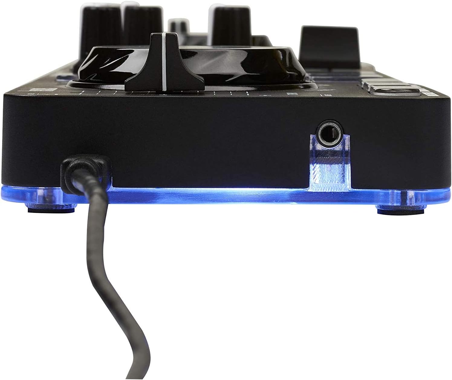 Hercules DJ Starter Kit with DJ Control Starlight, DJMonitor 32, HDP DJ M40.1 Headphones, & Serato DJ Lite + On-Stage Computer Laptop Audio Mixer, Lighting Controller, Midi Controller Stand