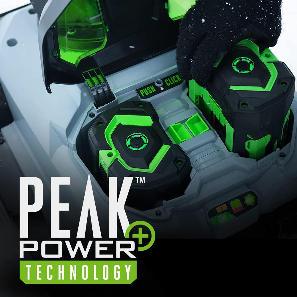 EGO POWER+ 21' Electric Snow Blower, Cordless Steel Auger, Includes (2) 56V 5.0Ah Batteries and Dual Port Charger - SNT2112
