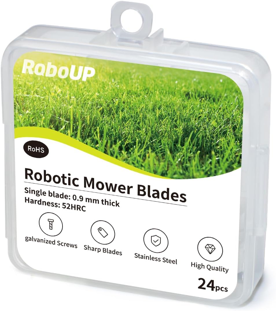 T1200Pro Wire-free Robot Lawn Mower with 24 Replacement Blades, Automatic Robot Mower for 0.37 Acre, RTK+Vision, AI Obstacle Avoidance, Adjustable Cutting Height Multi-Zone Mowing Robotic Mower