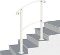 Bathroom handrail,Safety Handrail.Handrails for Outdoor Steps, Stair Handrail Black Wrought Iron Handrail Fits 1-3 Step Wall Handrail Stair Rail Wrought Iron Outdoor Hand Rails with Installation Kit H