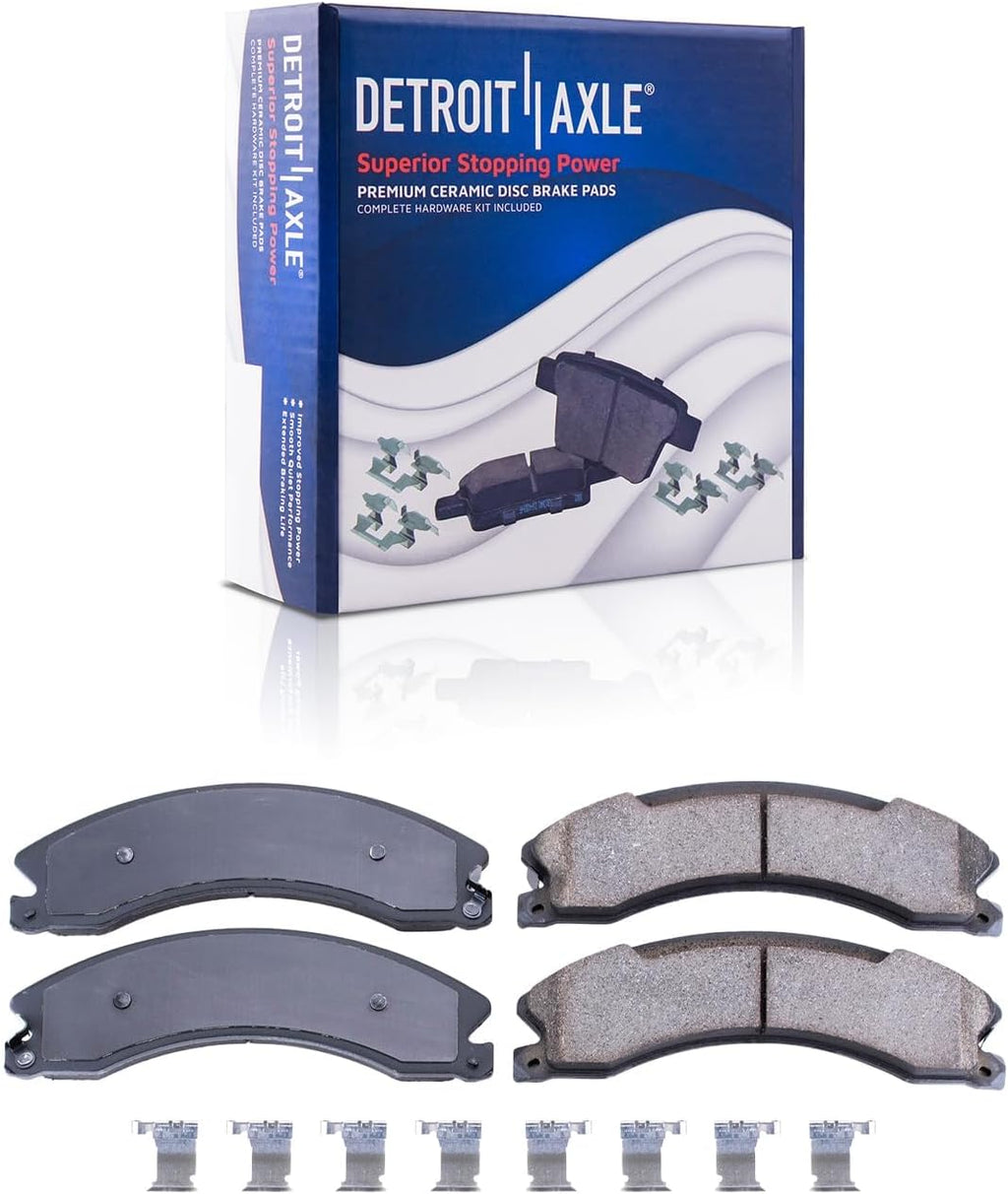 Detroit Axle - Front Brake Kit for 2012-2021 Nissan NV1500 NV2500 NV3500, 14.17' inch Disc Brake Rotors Ceramic Brakes Pads 2013 2014 2015 2016 2017 2018 2019 2020 Replacement