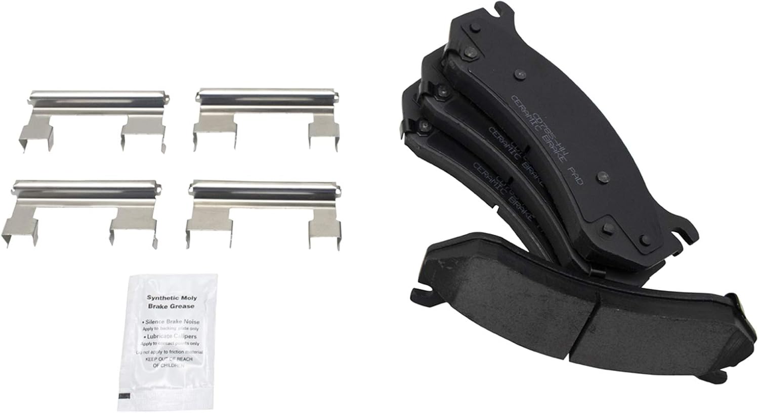 TRQ Front & Rear Premium Posi Ceramic Disc Brake Pads & Rotors Kit Compatible with GM