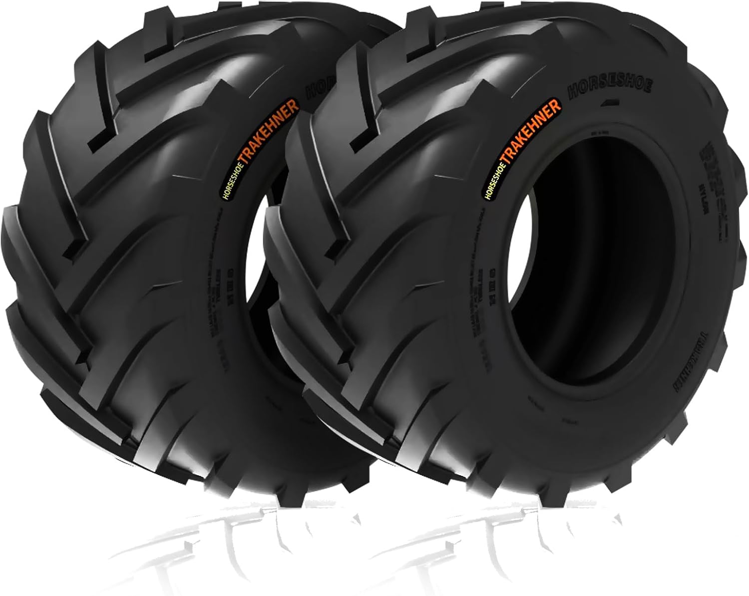 HORSESHOE TRAKEHNER 2-Pcs 26x12.00-12 / 26x12-12 10PR T148 Super Lug-King Ditch Witch Trencher AG Farm Lawn Tractor Tires 26120012 Color-Sidewall Heavy Duty (26x12.00-12 10Ply)