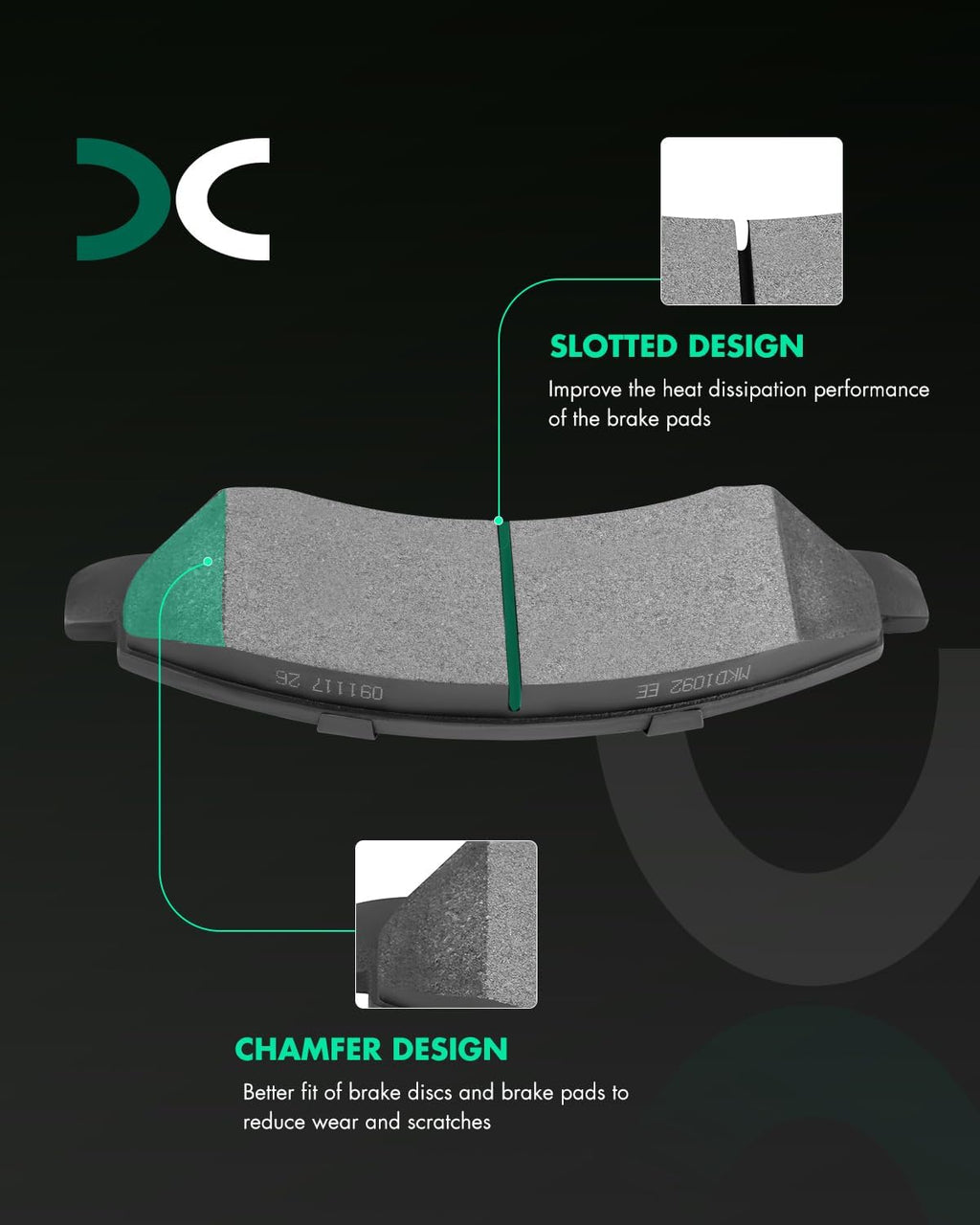 SCITOO Brake Kit Front Brake Rotors and Ceramic Brake Pads fit for 2006-2011 for Buick Lucerne,2006-2013 for Chevrolet Impala,2006-2007 for Chevrolet Monte Carlo