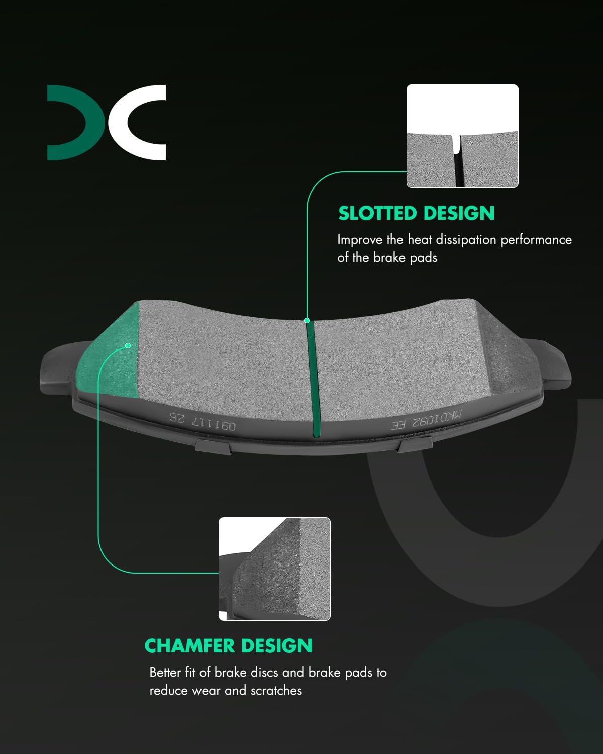 SCITOO Brake Kit Front Brake Rotors and Ceramic Brake Pads fit for 2006-2011 for Buick Lucerne,2006-2013 for Chevrolet Impala,2006-2007 for Chevrolet Monte Carlo