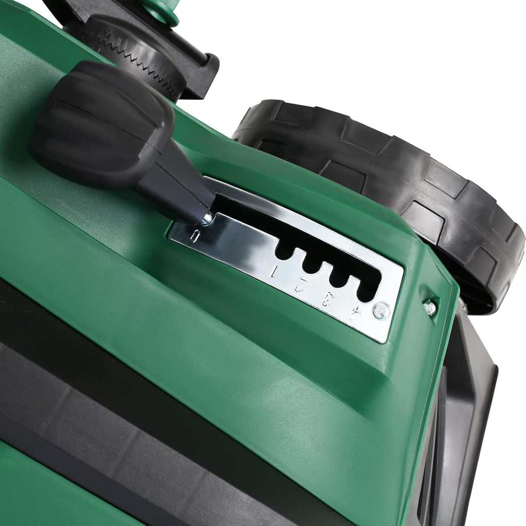 2-in-1 16' Walk Behind Scarifier, 15 Amp Electric Dethatcher Scarifier, Lawn Dethatcher for Yard Lawn Garden Care, Removable Collection Bag Extra Large 58QT (16 inch)