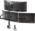 WALI Quad Monitor Mount for up to 49 inch Ultrawides on Top Bracket and 27 inch Screens on Lower Brackets, Extra Tall 4 Monitor Stand, Heavy Duty Monitors Arm up to 44 lbs (M004S-P), Black