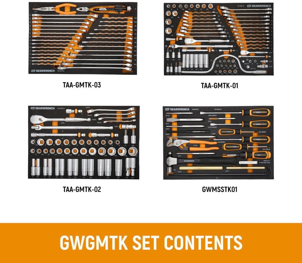 GEAREWRENCH 1858 Piece MEGAMOD Mechanics Tool Set in Premium Modular Foam Trays with Tool Storage & Shop Equipment | MEGAMOD1858