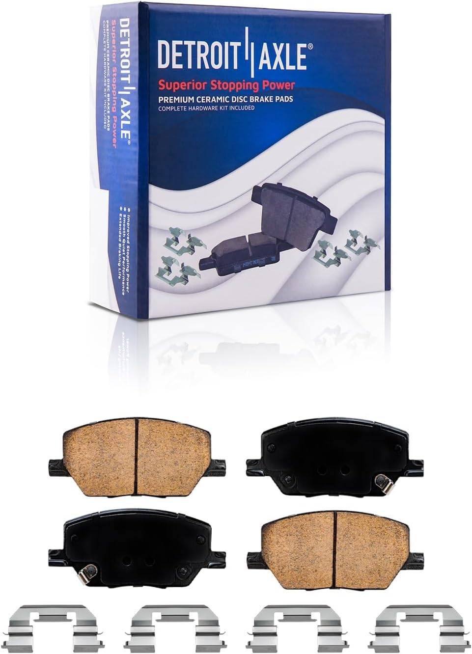 Detroit Axle - Brake Kit for 2017-2021 Jeep Compass 2015-2023 Renegade 500X Drilled Slotted Brake Rotors Ceramic Brakes Pads 2018 2019 2020 Replacement : 12.01' inch Front & 10.94' inch Rear Rotor