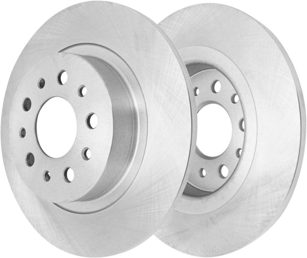 Detroit Axle - Brake Kit for Fiat 2014-2020 500L, 2015 2016 2017 2018 2019 Disc Brake Rotors Ceramic Brakes Pads Replacement : 12.01' inch Front and 10.39' inch Rear Rotor