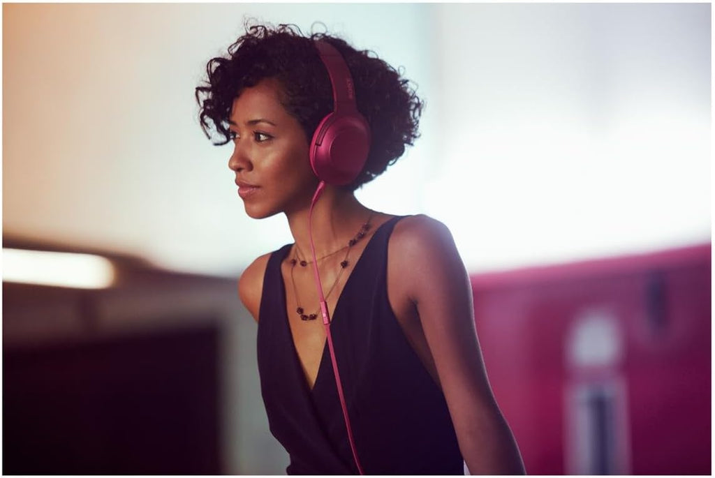 Sony h.ear on Premium Hi-Res Stereo Headphones (wired), Bordeaux Pink
