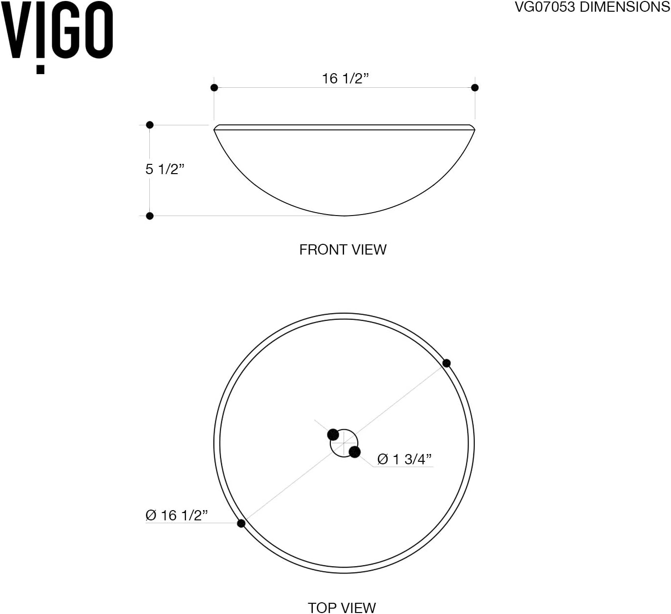 Vigo Vessel Sink Silver - 17' Artistic Round Bowl Sink for Bathrooms, Tempered Glass Above Counter Bathroom Sink with NonStickShield, QuickDrain & TempGuard, Modern Luxury Design
