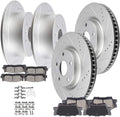 SCITOO For Toyota Brake Kits, Brakes Rotors Ceramic Brake Pads Fit for 2013 2014 2015 2016 2017 for Lexus ES300h, 2007-2012 for Lexus ES350, 2008-2014 for Toyota Avalon, 2007-2011 for Toyota Camry