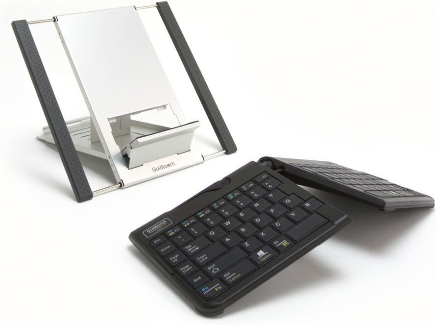 Goldtouch GTLS-0099W Go!2 Bluetooth Wireless Mobile Keyboard and Laptop Stand Bundle