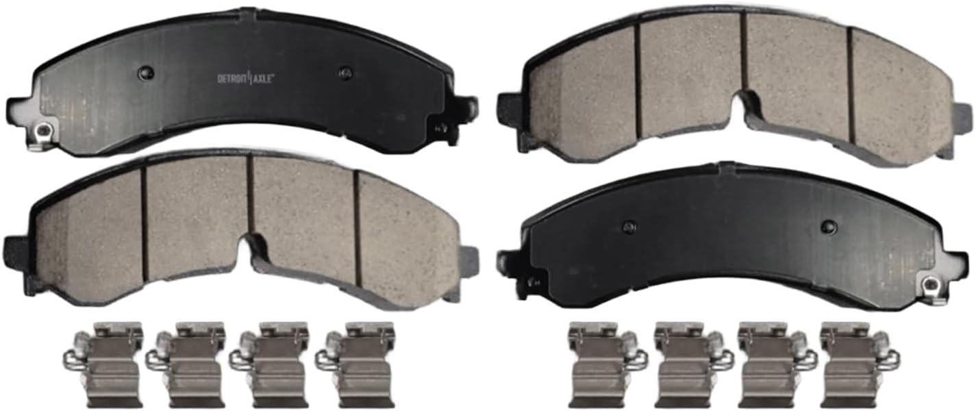 Detroit Axle - Brake Kit for 20-24 Chevrolet Silverado 20-24 GMC Sierra 3500 HD, Drilled and Slotted Disc Brake Rotors Brakes Pads Replacement : 13.98' inch Front and Rear Rotors