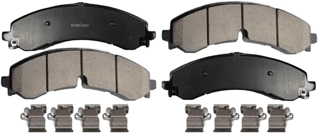 Detroit Axle - Brake Kit for 2020 2021 Chevrolet GMC Silverado Sierra 2500 3500 HD Disc Brake Rotors Brakes Pads Replacement : 13.98' inch Front and 14.17' inch Rear Rotor