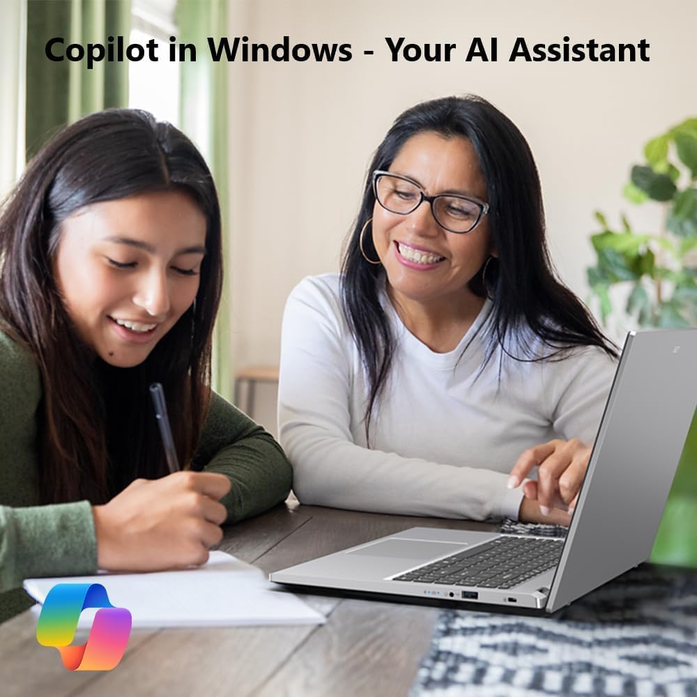 Acer New AI-Powered Business 15.6 inch FHD Laptop 2025/2026 Edition with Microsoft Office 365, Intel 8-Core Powerful Processor(Beats Intel Core i5-1335U), 8GB DDR5, 128GB SSD, Windows 11, WOWPC USB