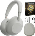 Sony WH-1000XM6/S Best Wireless Noise Canceling Headphones, Platinum Silver Bundle with Deco Essentials Exclusive CPS 26 Month Protection Pack | Official USA Partner Model