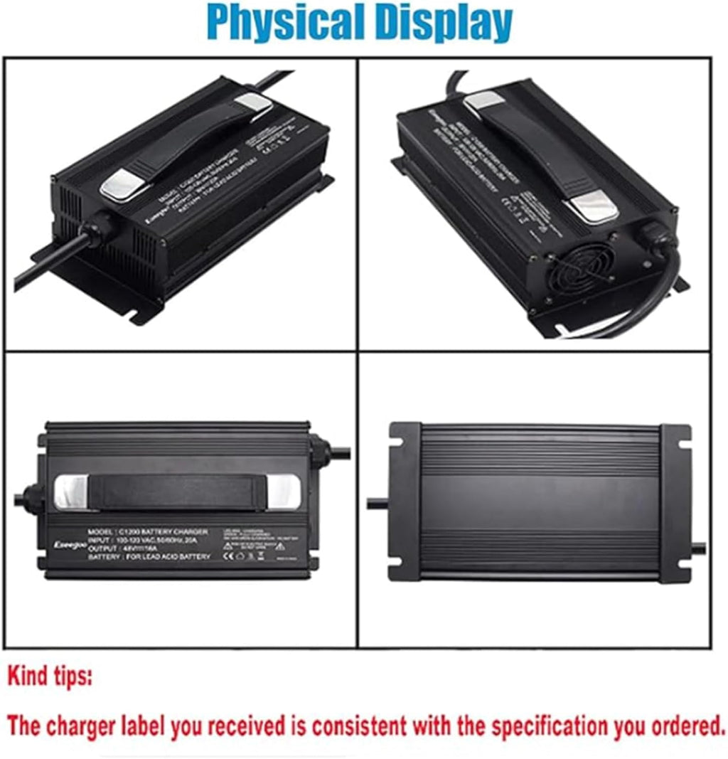 Battery Charger 36V 25 Electric Forklift Chargers with 50A /120A/175A/350A Anderson Plug Suitable for Lead-Acid Batteries Charging,175a