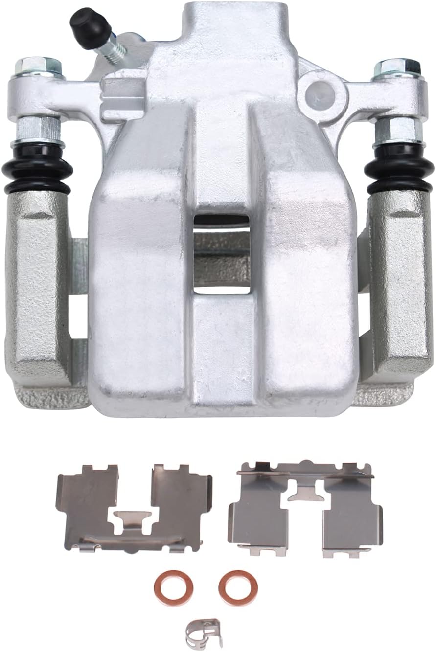 Detroit Axle - Rear Brake Kit for 2008-2011 Toyota Avalon 2007-2011 Camry 2007-2012 Lexus ES350, 2008 2009 2010, 2 Drilled & Slotted Brake Rotors + 1 Left Brake Caliper