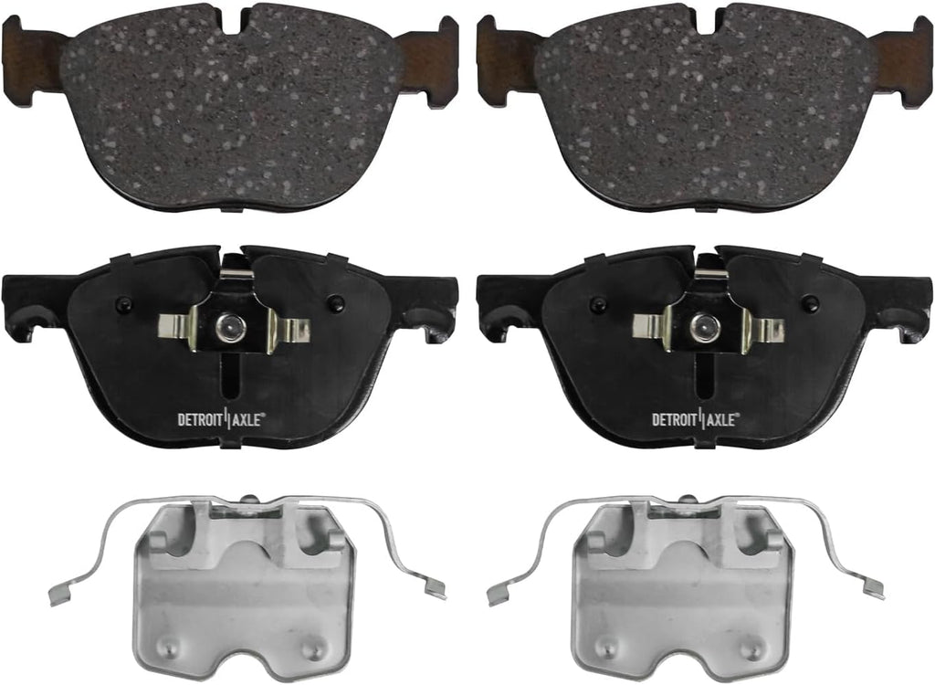 Detroit Axle - 8pc Brake Kit for 2007-2010 BMW X5 2008 X6, Disc Brakes Rotors Ceramic Brake Pads with Hardware Replacement: 13.70' inch Front and 13.58' inch Rear Rotor