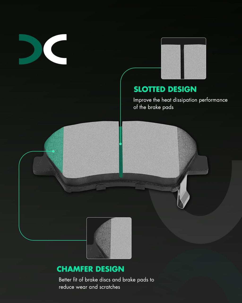 SCITOO Brake Kits for Hyundai for Elantra GT for Coupe for Veloster for Kia Forte Koup for Forte5 Front Rear Drilled & Slotted Disc Brakes Rotors and Ceramic Brakes Pads 31584;31603;D1543;D1544