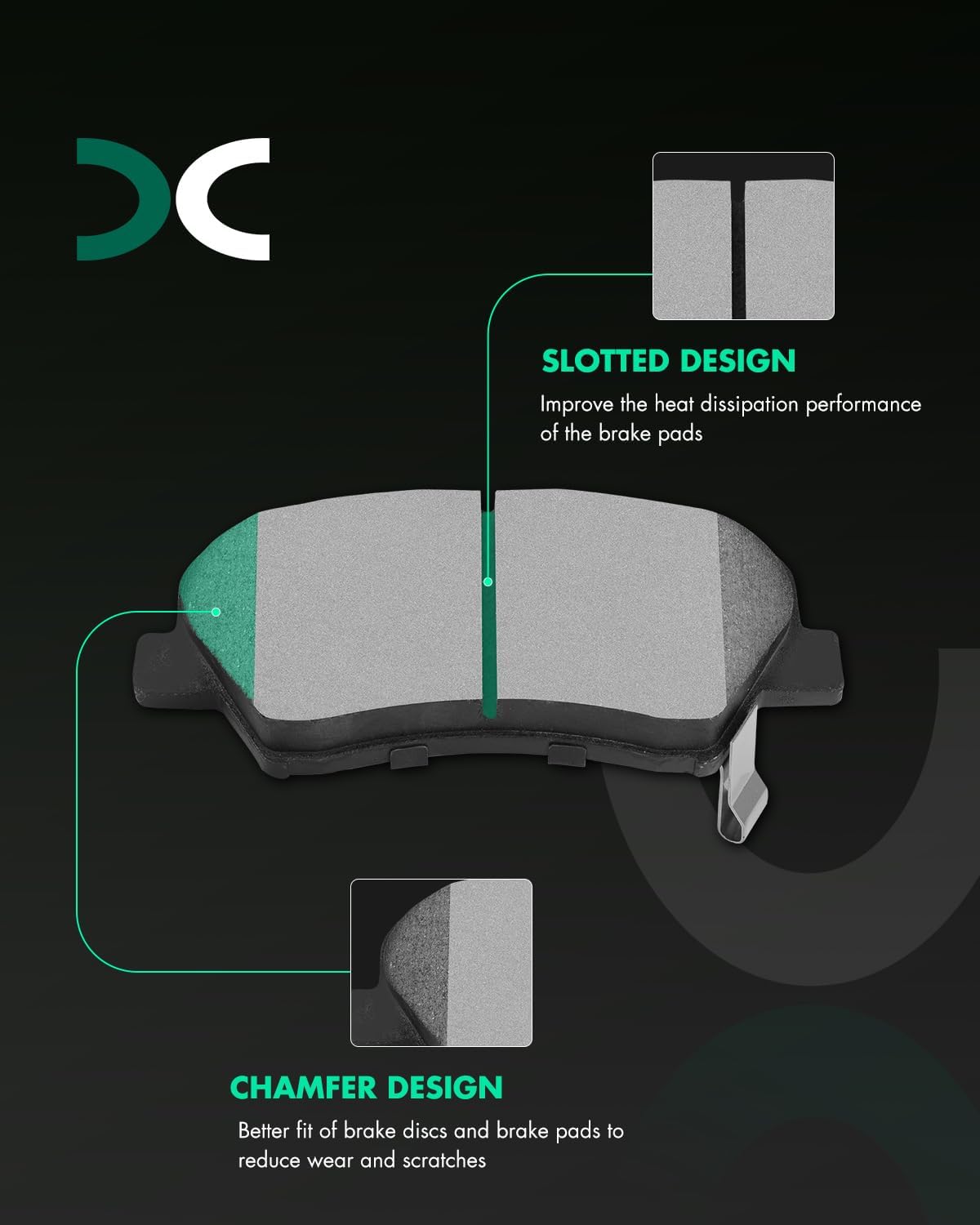 SCITOO Brake Kits for Hyundai for Elantra GT for Coupe for Veloster for Kia Forte Koup for Forte5 Front Rear Drilled & Slotted Disc Brakes Rotors and Ceramic Brakes Pads 31584;31603;D1543;D1544