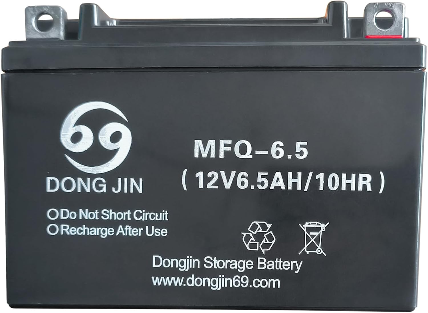 High Performance MFQ-6.5 12V AGM Motorcycle Rechargeable Battery 6.5AH 10HR Sealed Lead Acid Replacement Battery for Dirt Pit Bike ATV Scooter Lawn Mower Go Kart Four-Wheeler Buggy Mobility Moped (4)