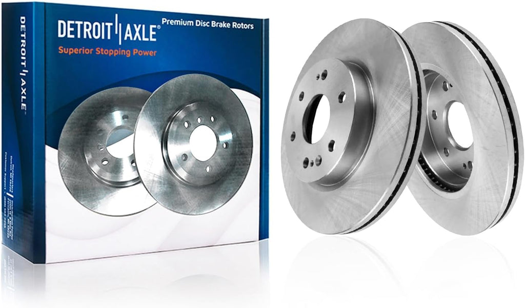 Detroit Axle - Front Brake Kit for Chevrolet GMC Silverado Sierra 1500 Yukon XL Cadillac Escalade ESV Disc Brakes Rotors Ceramic Brake Pads Replacement : 13.50' inch Rotor
