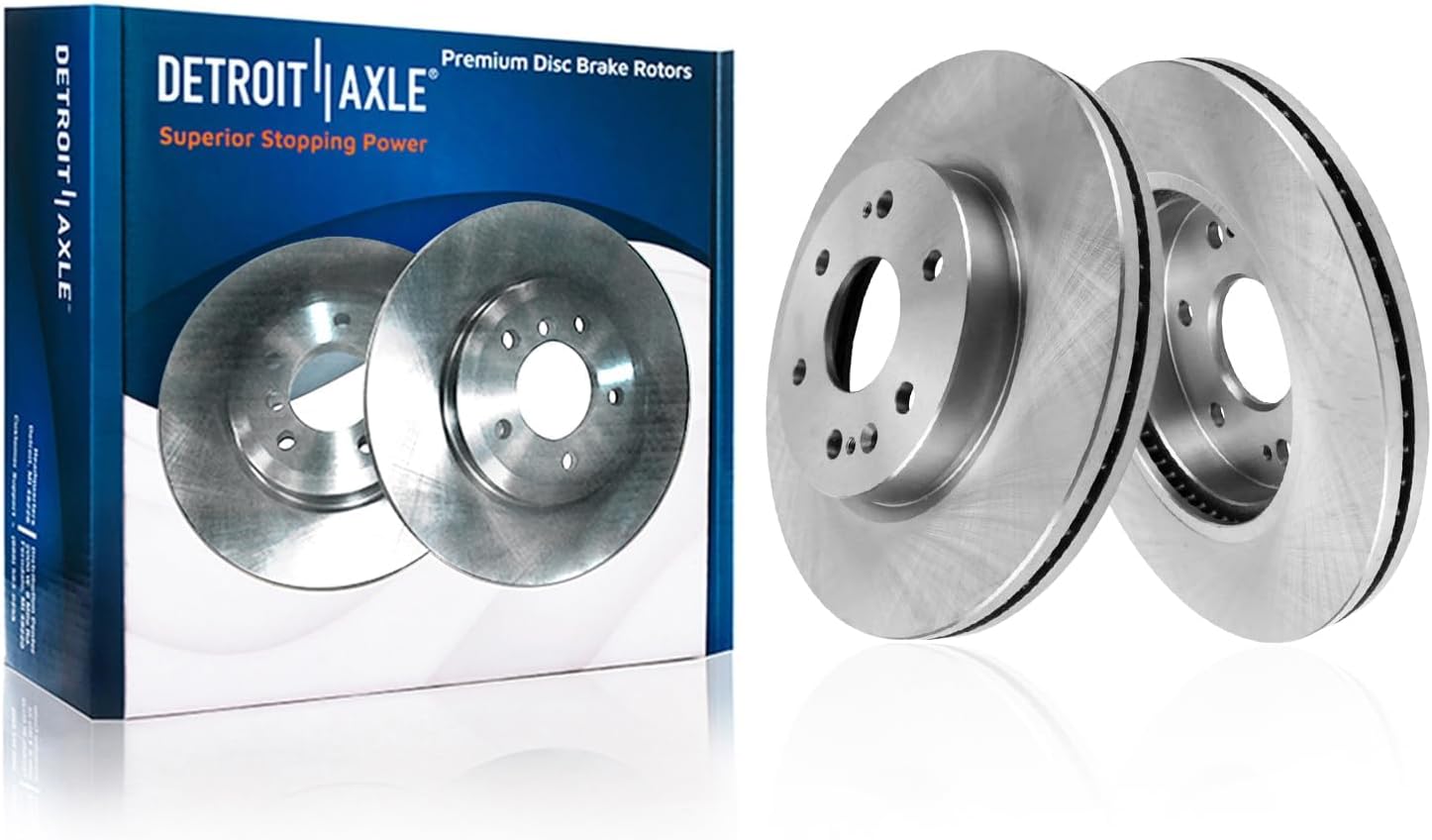 Detroit Axle - Front Brake Kit for Chevrolet GMC Silverado Sierra 1500 Yukon XL Cadillac Escalade ESV Disc Brakes Rotors Ceramic Brake Pads Replacement : 13.50' inch Rotor