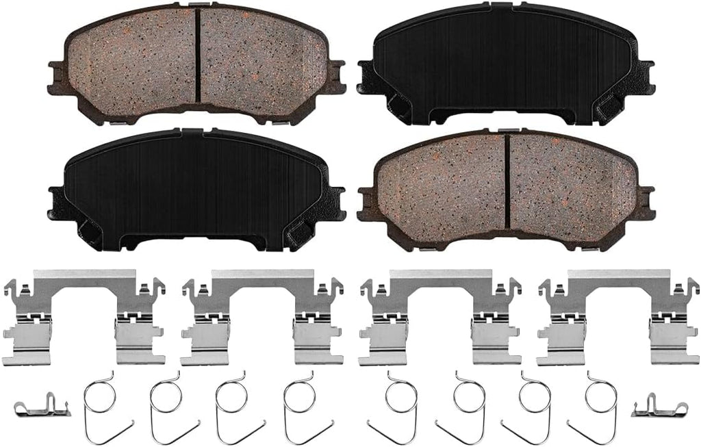 Detroit Axle - 8pc Brake Kit for 2018-2020 Nissan Rogue 2019-2021 Rogue Sport, 11.65' inch Front and 11.50' inch Rear Drilled and Slotted Disc Brake Rotors Ceramic Brakes Pads Replacement