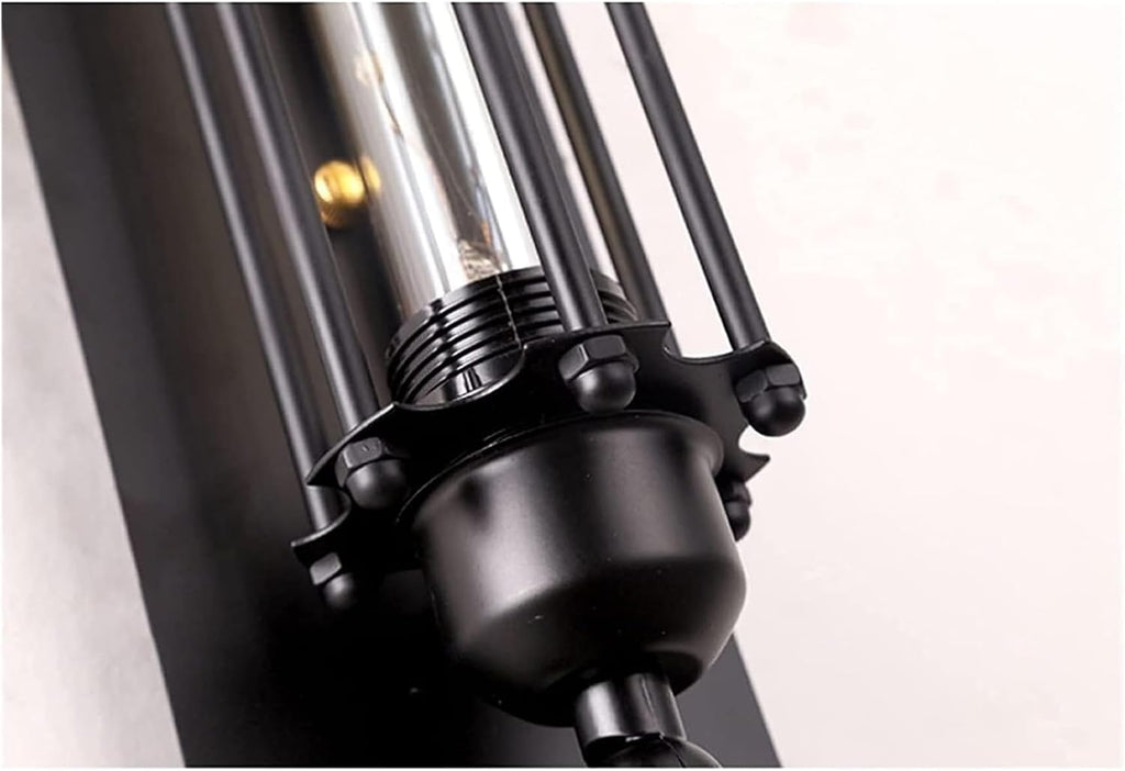 ANALYST Wall Lamp Vintage Black Flute Wall Light Retro Industrial Metal Wrought Iron Retro Bar Restaurant Wall Sconce Wall Mount Sconce Lighting Fixture,Modern Wall Sconces