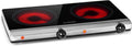 Klarstein 2 x 2400 W built-in ceramic hob, 2-burner hob, ceramic hob, ceramic hob, ceramic hob, stainless steel electric hob