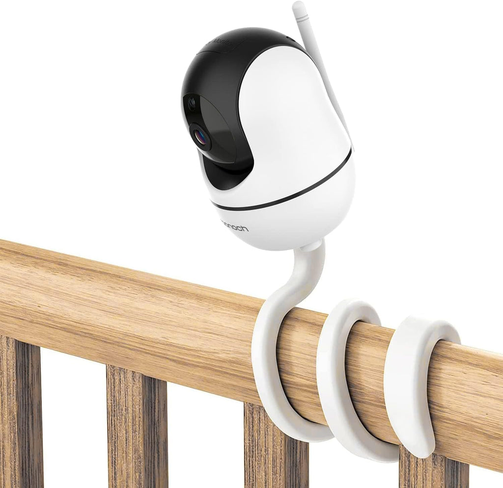bonoch 5.5' 1440p Baby Monitor with Camera and Audio with Mount, No WiFi Baby Camera, 240h Long-Lasting, Smart Detect Sleep Turn Over/Cry/Motion, 7800mAh, Hack Proof Video Monitor, White Noise