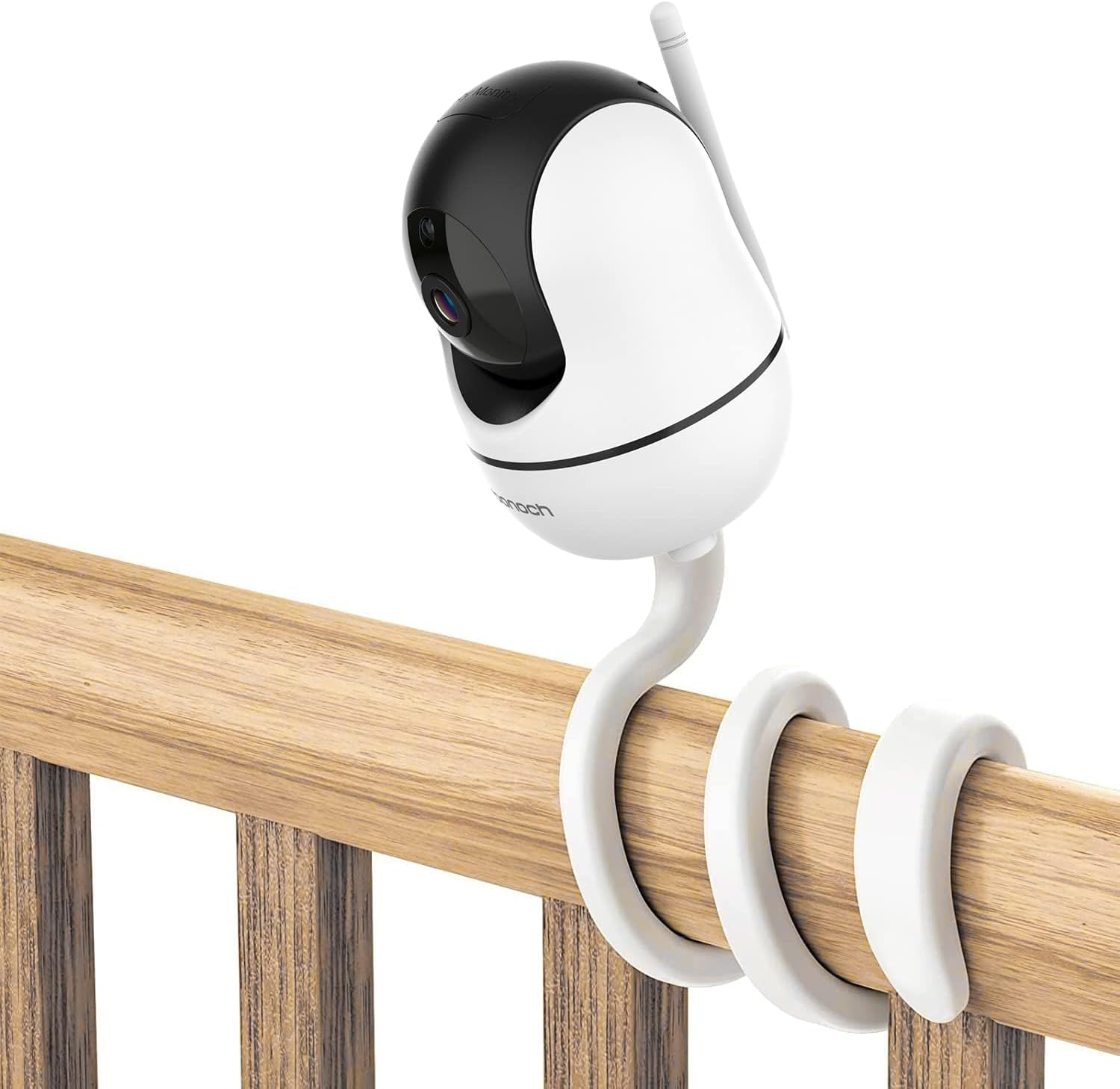 bonoch 5.5' 1440p Baby Monitor with Camera and Audio with Mount, No WiFi Baby Camera, 240h Long-Lasting, Smart Detect Sleep Turn Over/Cry/Motion, 7800mAh, Hack Proof Video Monitor, White Noise