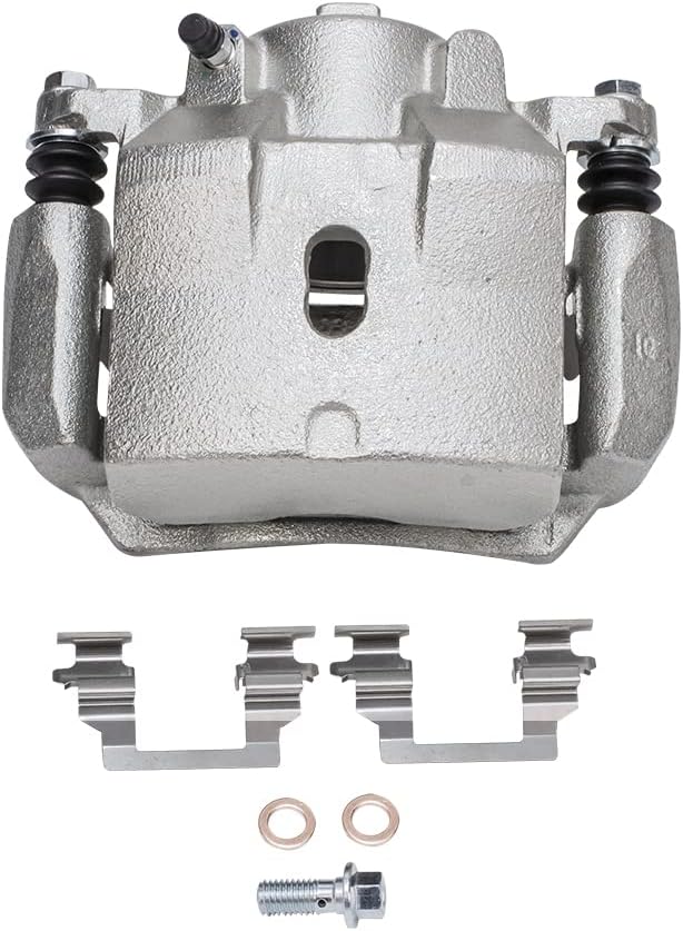 Detroit Axle - Front Brake Kit for Chevrolet Malibu Pontiac G6 Saturn Aura Drilled and Slotted Disc Brake Rotors Right Brake Caliper Replacement : 11.65' inch Rotor