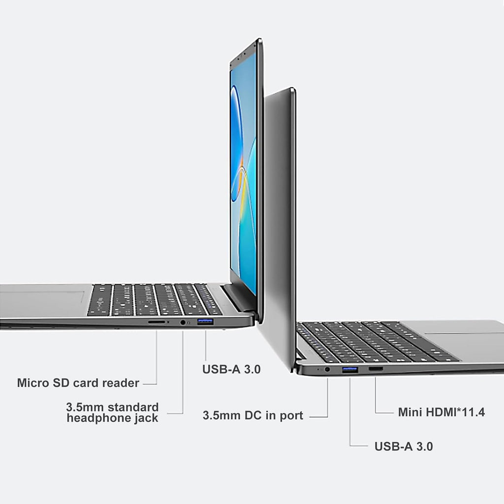 15.6' School Laptop,Compatible With Windows 11 Laptop Computer for Business ,8GB RAM 256GB SSD,Intel N4000, FHD 1920 x 1080 Screen,MS Office,WiFi,BT4,2xUSB3.0,Long Battery Life Student Computer