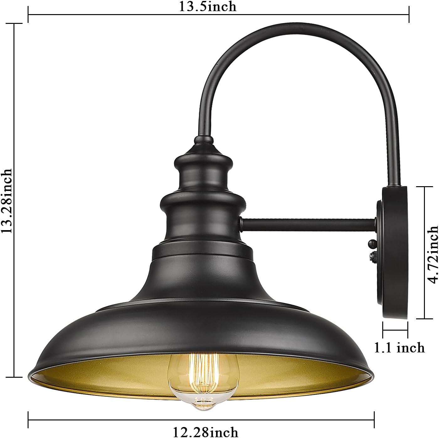 Dusk to Dawn Sensor Outdoor Barn Light Fixtures Outdoor Wall Sconces Farmhouse Wall Mount Lights Exterior Light Fixture Black Finish Industrial Wall Lantern for Porch, Entryways, 4 Pack