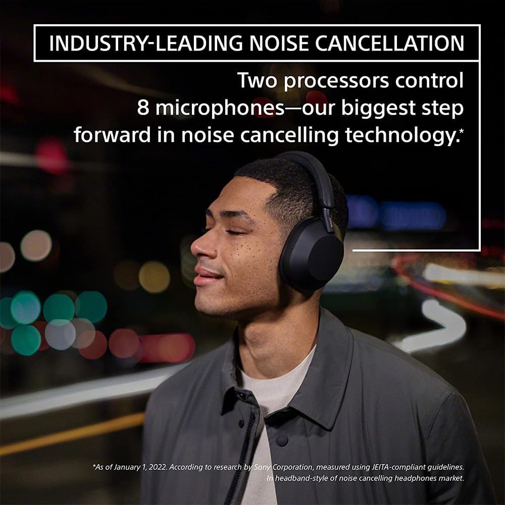 Sony WH-1000XM5 Wireless Industry Leading Noise Canceling Headphones, Silver Bundle with 2 YR CPS Enhanced Protection Pack, Mizco Travelocity in-Ear Headphone, Deco Gear Hard Case and Type C Adapter